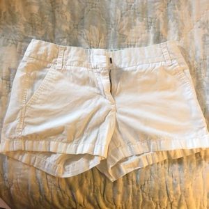 Jcrew white chino shorts